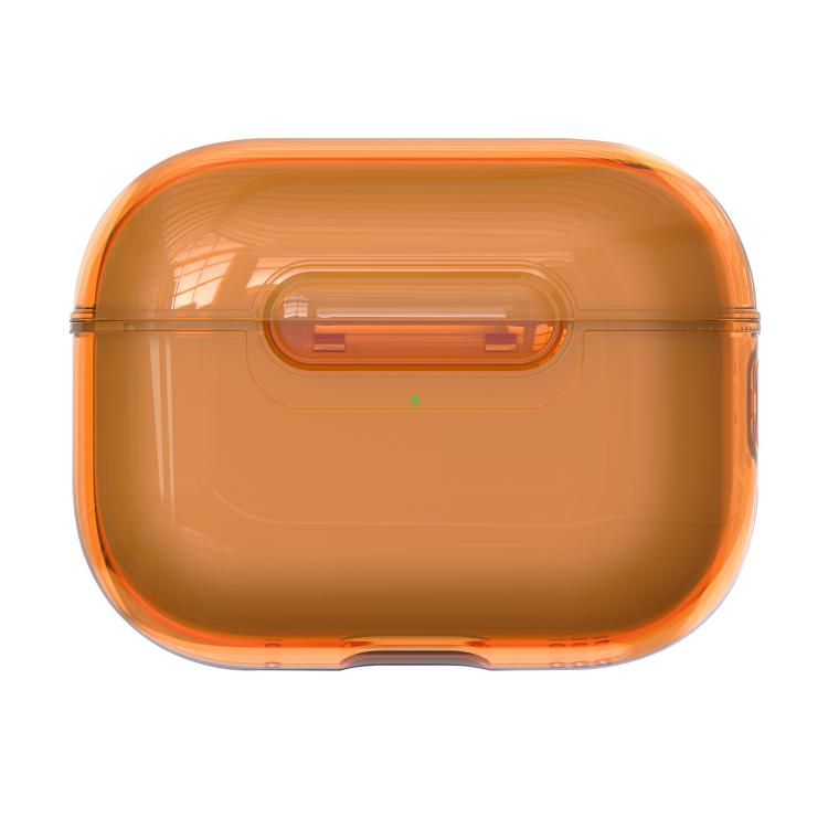For AirPods Pro 3 Clear Lock Wireless Earphone Shockproof Protective Case(Orange)