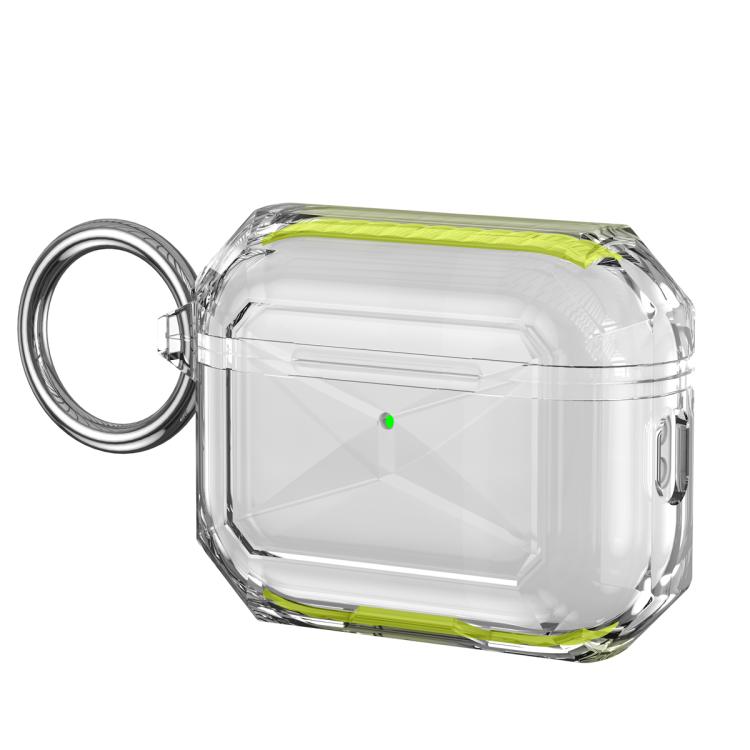 For AirPods Pro 3 Contrast Color Transparent TPU Earphone Protective Case(Yellow)