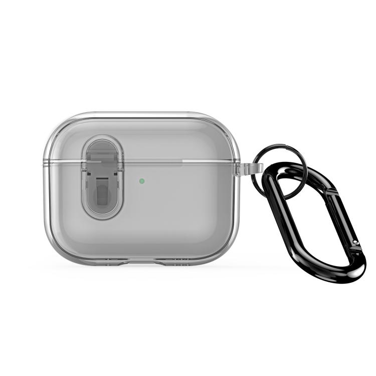 For AirPods Pro 3 DUX DUCIS PECL Series Split Transparent Earphone Case with Hook(Grey)