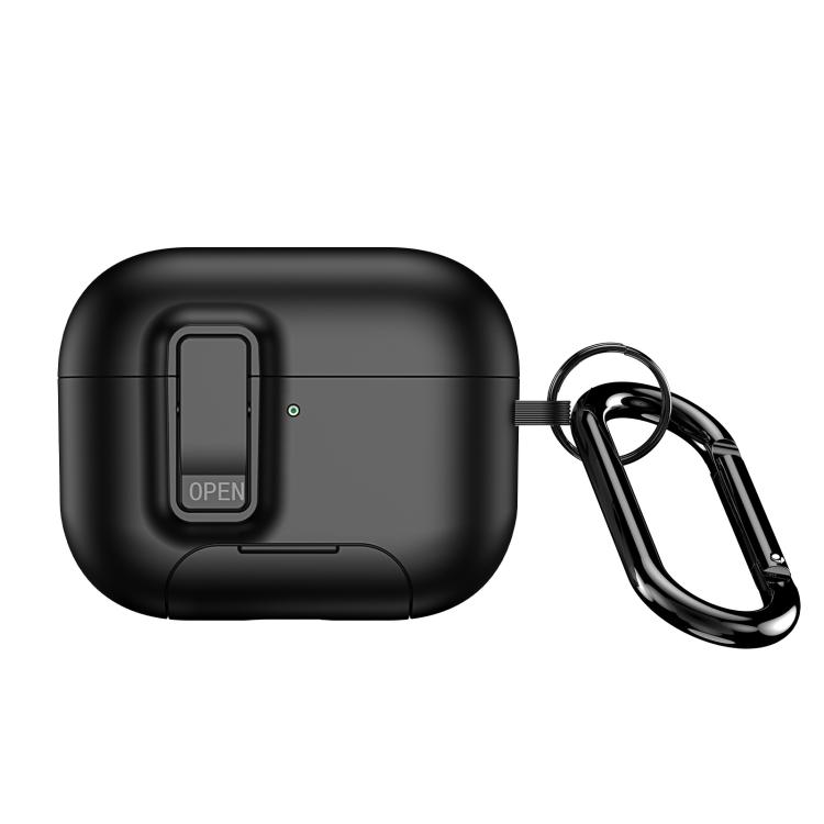 For AirPods Pro 3 DUX DUCIS PECQ Series Magnetic Earphone Case with Holder & Security Lock(Black)
