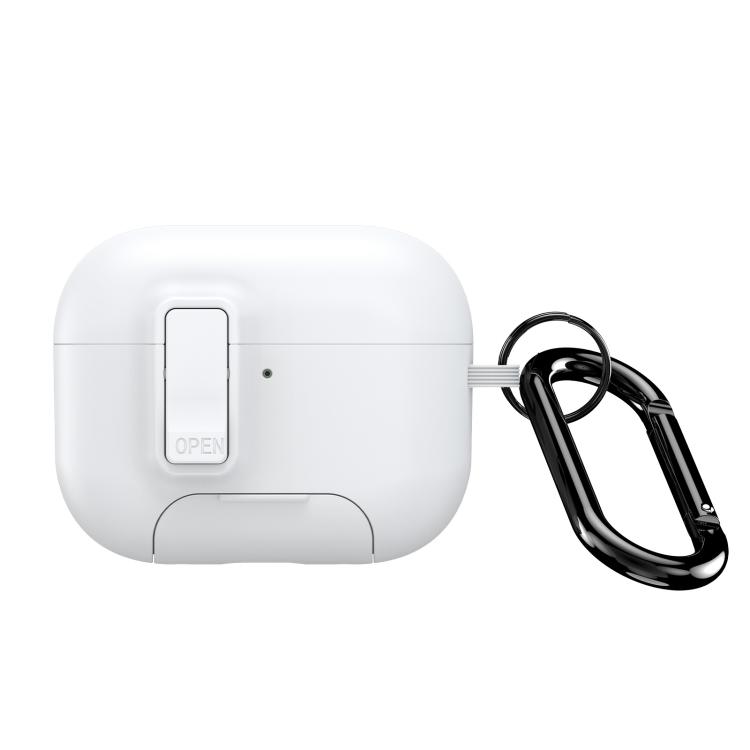 For AirPods Pro 3 DUX DUCIS PECQ Series Magnetic Earphone Case with Holder & Security Lock(White)