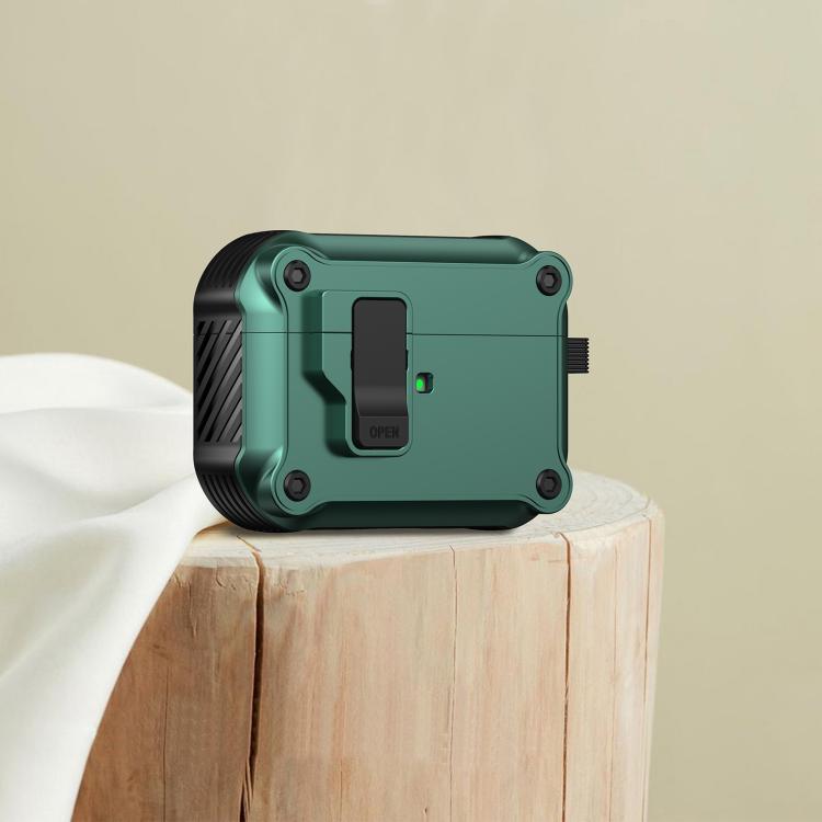 For AirPods Pro 3 Eagle Shockproof Earphone Protective Case with Switch(Green)