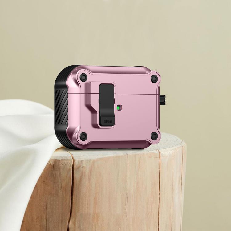 For AirPods Pro 3 Eagle Shockproof Earphone Protective Case with Switch(Pink)
