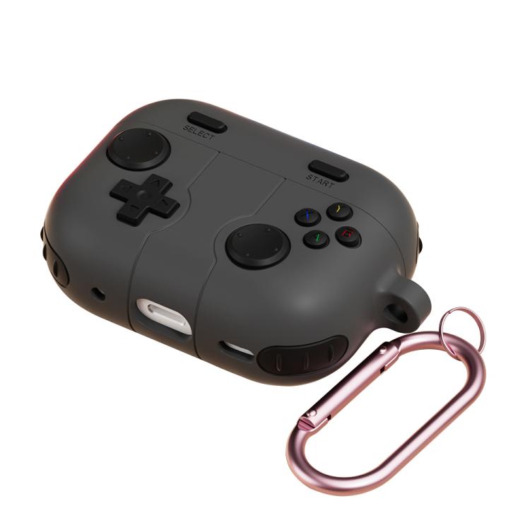 For AirPods Pro 3 Game Console Style Wireless Earphone Silicone Case(Dark Grey)