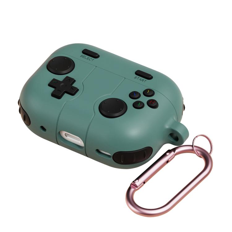 For AirPods Pro 3 Game Console Style Wireless Earphone Silicone Case(Pine Green)