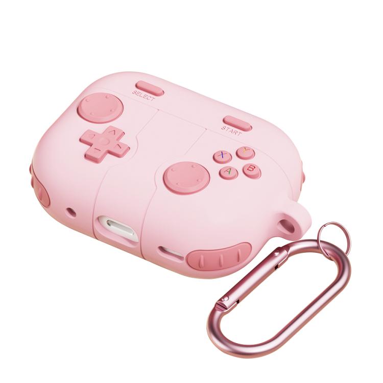 For AirPods Pro 3 Game Console Style Wireless Earphone Silicone Case(Pink)