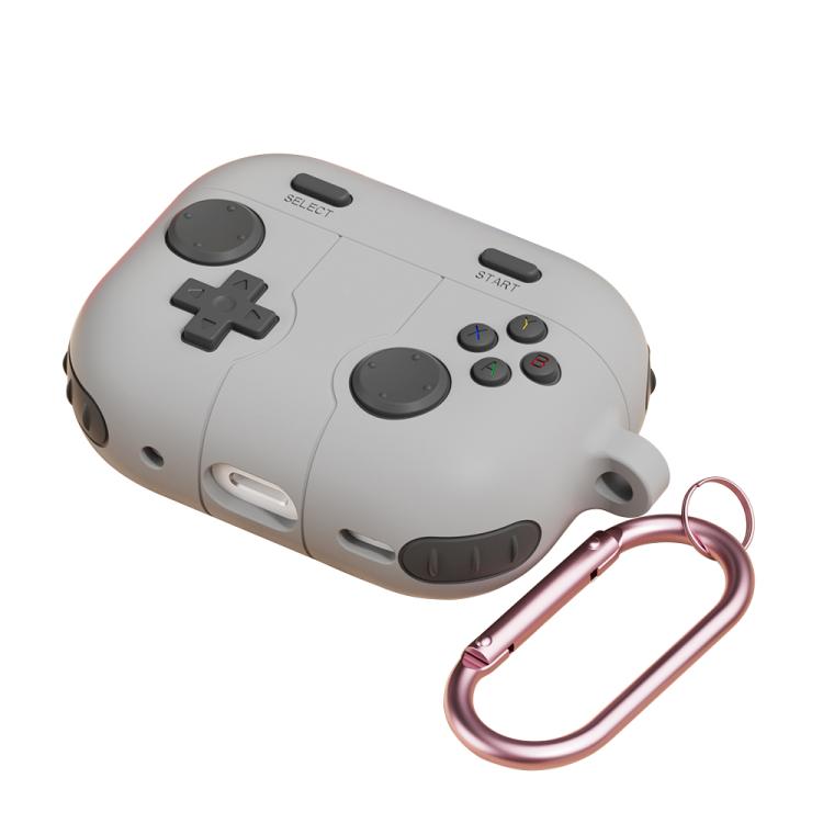 For AirPods Pro 3 Game Console Style Wireless Earphone Silicone Case(Rock Grey)