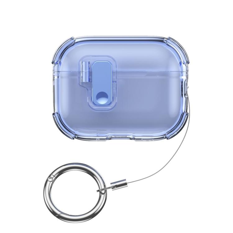 For AirPods Pro 3 Ice Crystals Shockproof Earphone Protective Case(Transparent Blue)