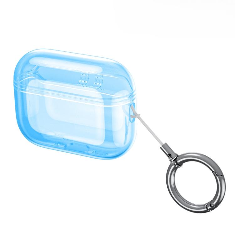 For Airpods Pro 3 Integrated High Transparency Full Coverage TPU Protective Earbuds Case(Transparent Blue)