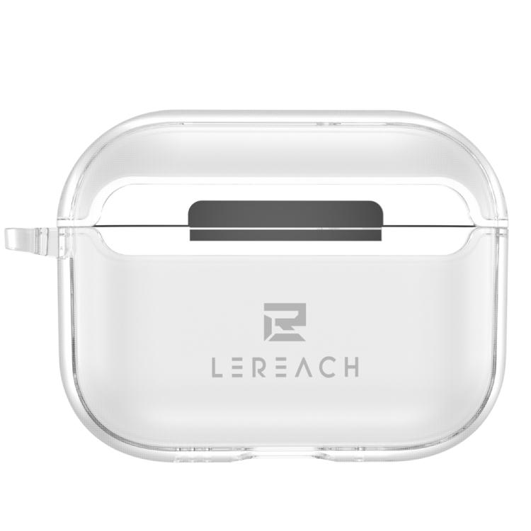 For AirPods Pro 3 LeReach Mega Series Transparent Edition Wireless Earphone Case with Hook(Transparent White)