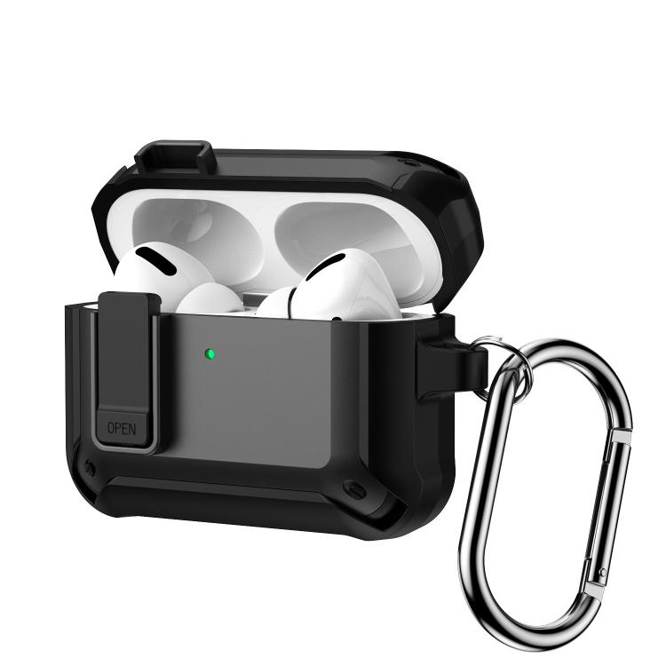 For AirPods Pro 3 Lock TPU Hybrid PC Earphone Protective Cover(Black)