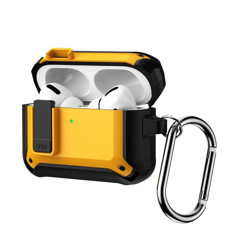 For AirPods Pro 3 Lock TPU Hybrid PC Earphone Protective Cover(Yellow)