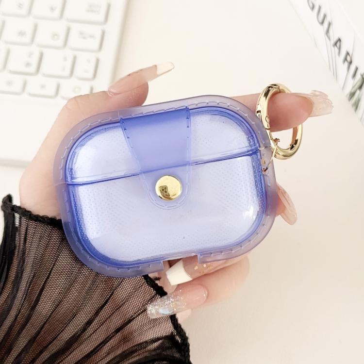 For AirPods Pro 3 Magnetic Clear Armor TPU TWS Earphone Cover(Blue)