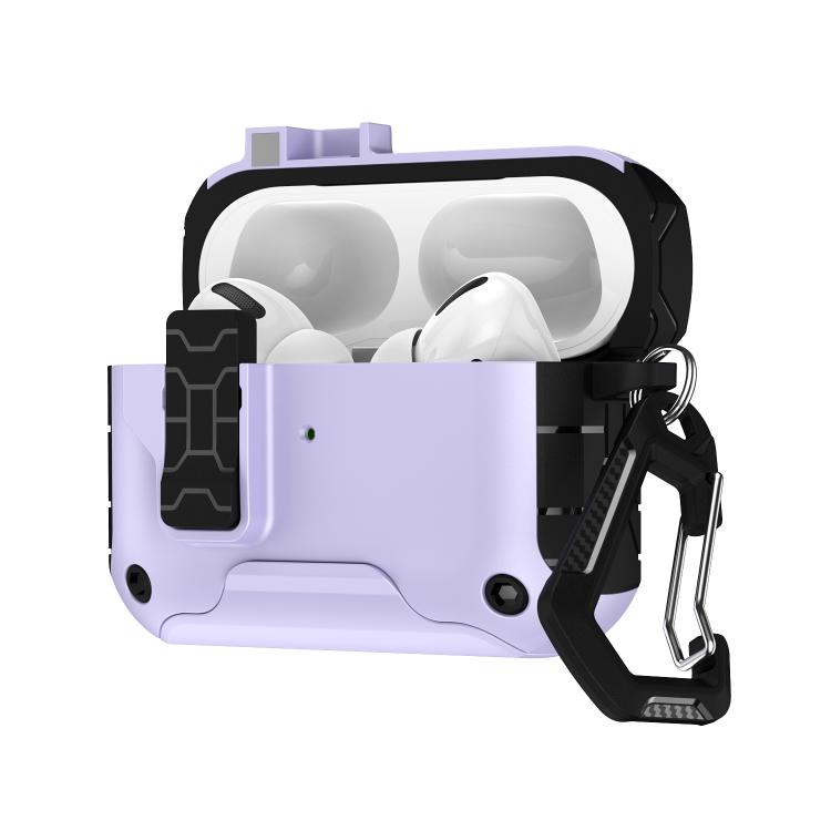 For AirPods Pro 3 Magnetic Snap Cover Earphone Protective Cover(Light Purple)