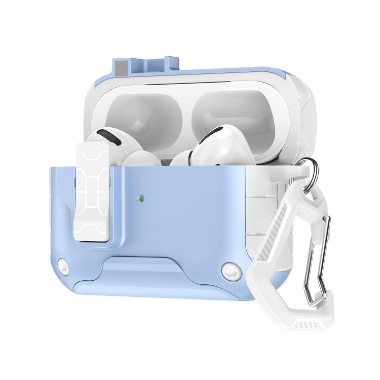 For AirPods Pro 3 Magnetic Snap Cover Earphone Protective Cover(White Light Blue)