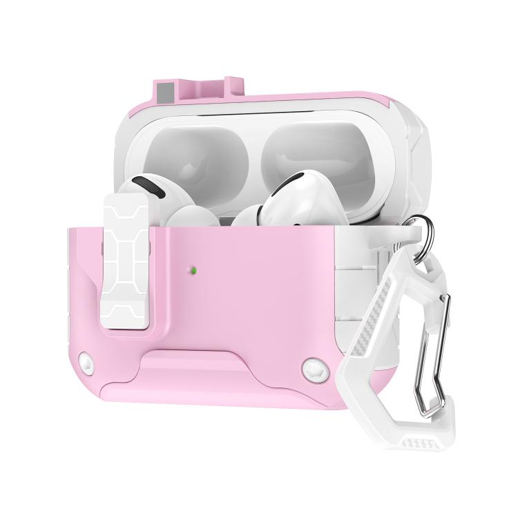 For AirPods Pro 3 Magnetic Snap Cover Earphone Protective Cover(White Pink)