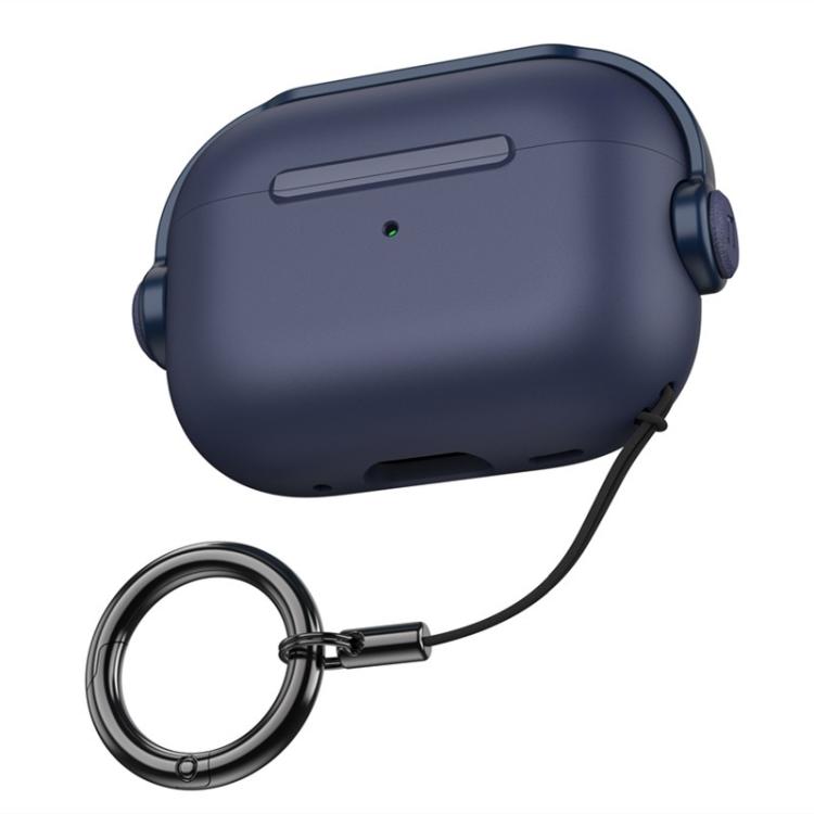 For AirPods Pro 3 Music Boy TPU Earphone Protective Cover with Lanyard Clip(Blue)