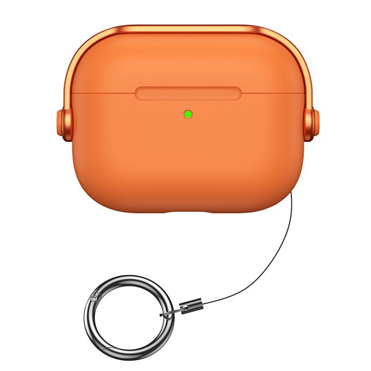 For AirPods Pro 3 Music Boy TPU Earphone Protective Cover with Lanyard Clip(Orange)