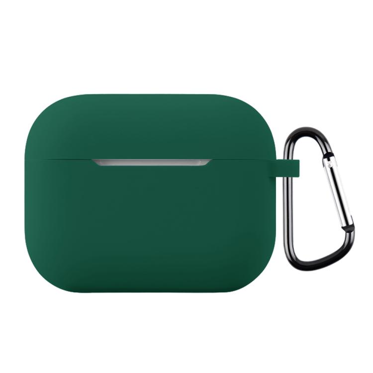 For AirPods Pro 3 Silicone Earphone Protective Case with Hook Thickness: 1.3mm(Forest Green)