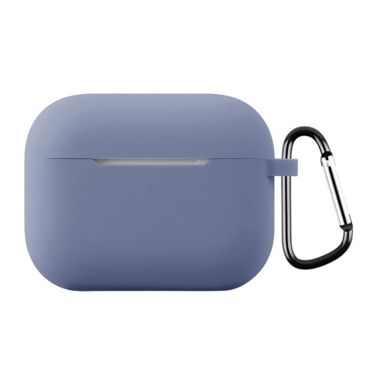 For AirPods Pro 3 Silicone Earphone Protective Case with Hook Thickness: 1.3mm(Lavender Grey)