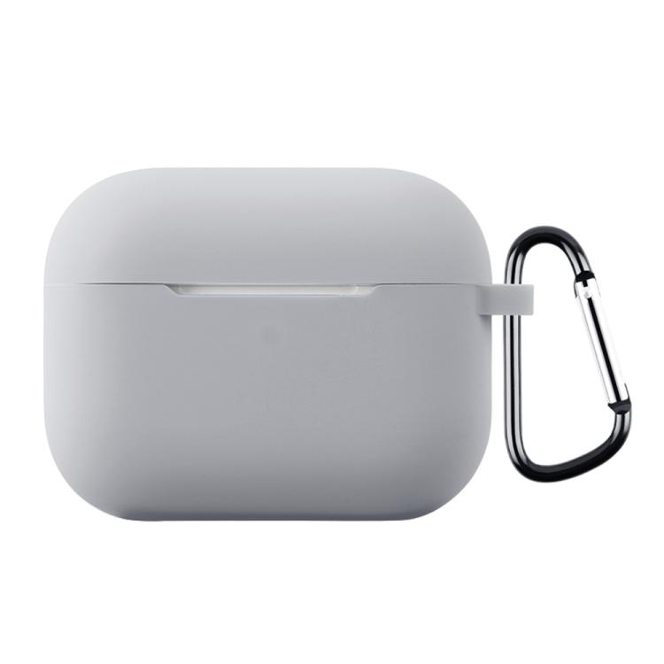 For AirPods Pro 3 Silicone Earphone Protective Case with Hook Thickness: 1.3mm(Light Grey)
