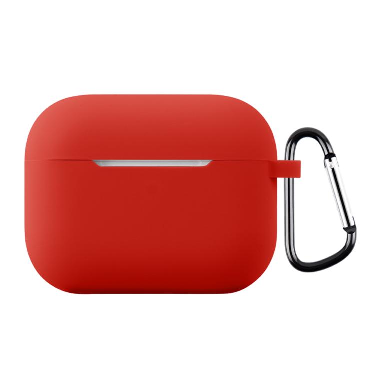 For AirPods Pro 3 Silicone Earphone Protective Case with Hook Thickness: 1.3mm(Red)