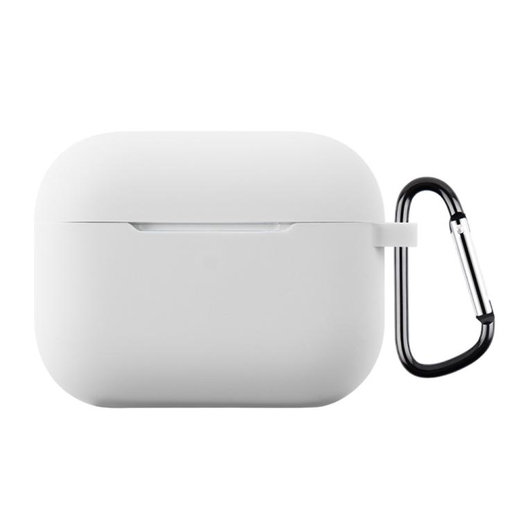 For AirPods Pro 3 Silicone Earphone Protective Case with Hook Thickness: 1.3mm(White)