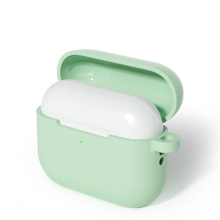 For AirPods Pro 3 Silicone Earphone Protective Case with Hook, Thickness: 2.0mm(Matcha Green)