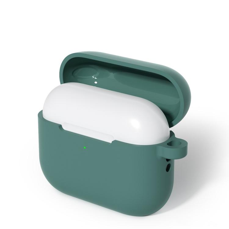 For AirPods Pro 3 Silicone Earphone Protective Case with Hook, Thickness: 2.0mm(Pine Green)