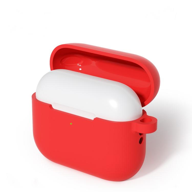 For AirPods Pro 3 Silicone Earphone Protective Case with Hook, Thickness: 2.0mm(Red)