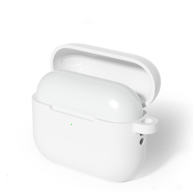 For AirPods Pro 3 Silicone Earphone Protective Case with Hook, Thickness: 2.0mm(White)