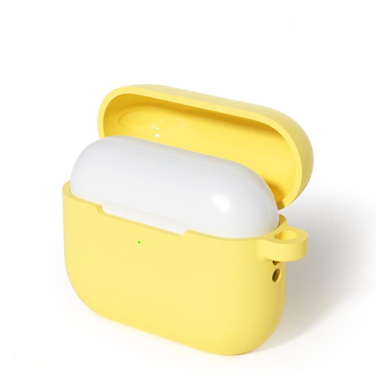 For AirPods Pro 3 Silicone Earphone Protective Case with Hook, Thickness: 2.0mm(Yellow)