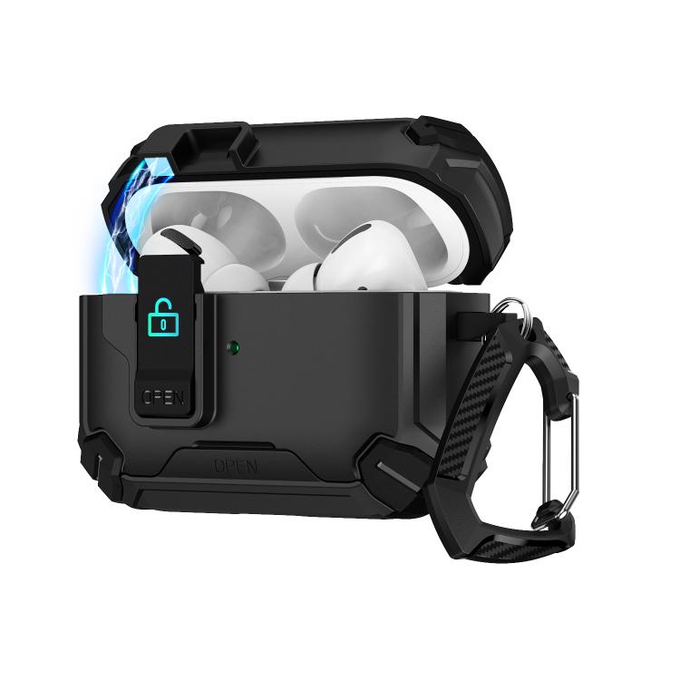 For AirPods Pro 3 Two Color MagSafe Magnetic Holder Earphone Case(Black)