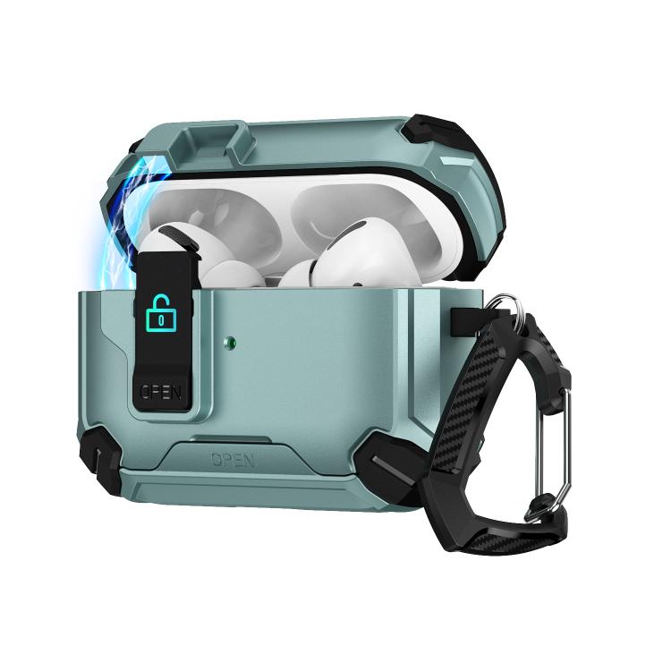 For AirPods Pro 3 Two Color MagSafe Magnetic Holder Earphone Case(Black Dark Green)