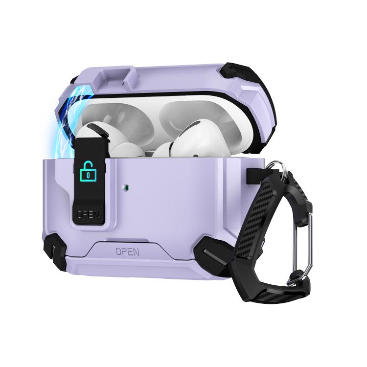 For AirPods Pro 3 Two Color MagSafe Magnetic Holder Earphone Case(Black Purple)