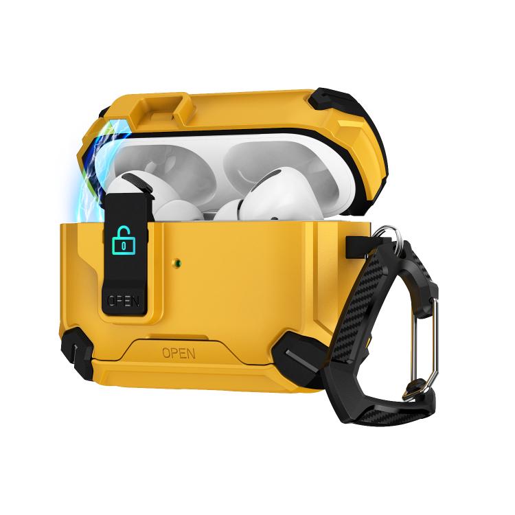 For AirPods Pro 3 Two Color MagSafe Magnetic Holder Earphone Case(Black Yellow)