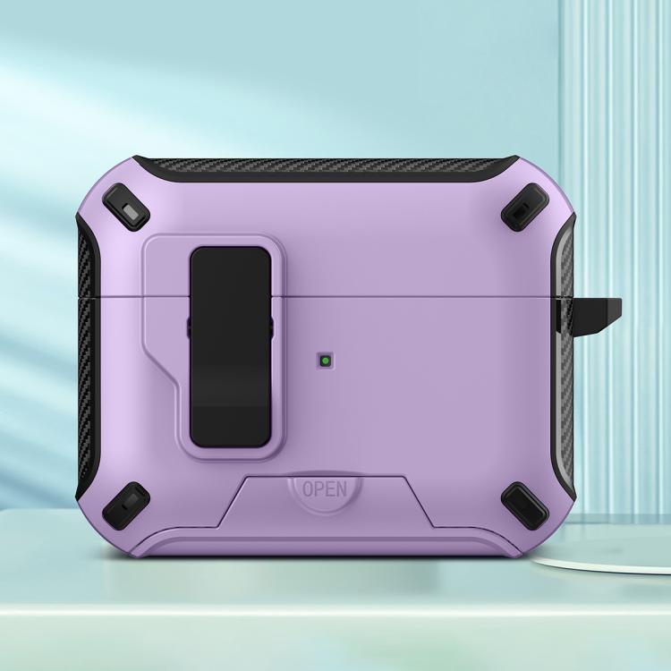 For AirPods Pro 3 Wireless Bluetooth Earphones MagSafe Holder Protective Case(Purple)