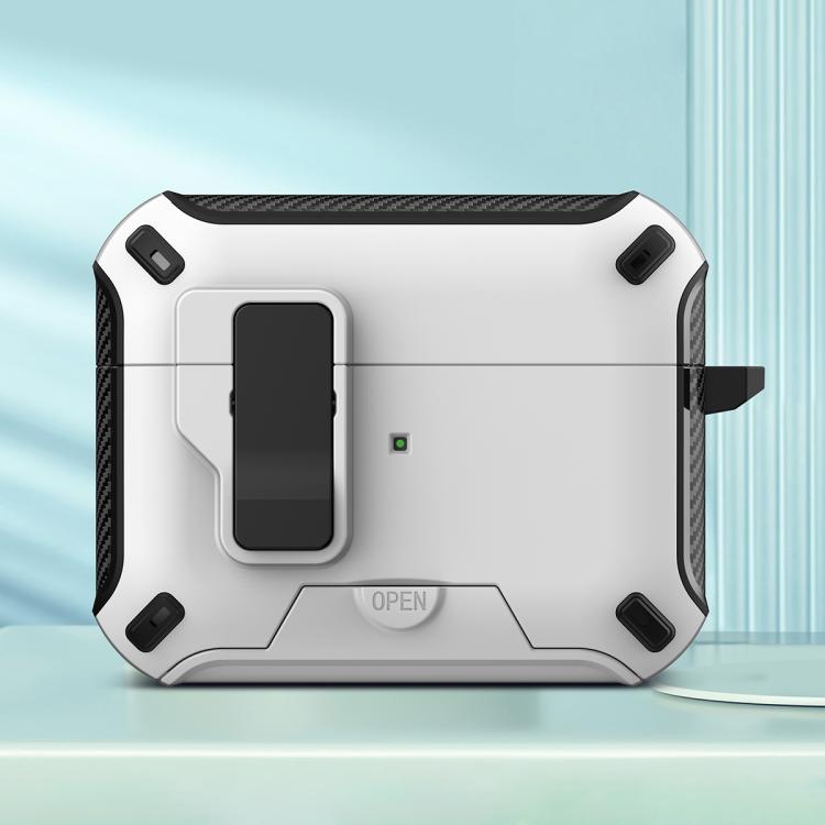 For AirPods Pro 3 Wireless Bluetooth Earphones MagSafe Holder Protective Case(White)