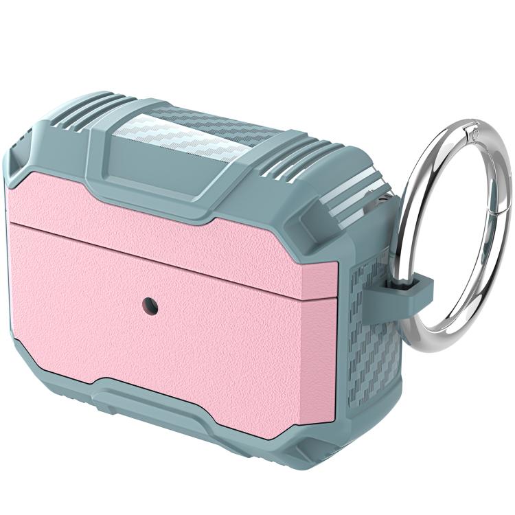For AirPods Pro 3 Wireless Earphone TPU Hybrid PC Shockproof Cover with Hook(Pink Grey Green)
