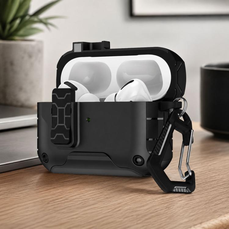 For AirPods Pro 3 XDcase Auto Pop-Up Magnetic Earbud Case with Holder(Black)