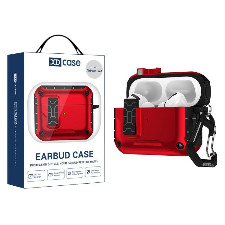 For AirPods Pro 3 XDcase Auto Pop-Up Magnetic Earbud Case with Holder(Red)