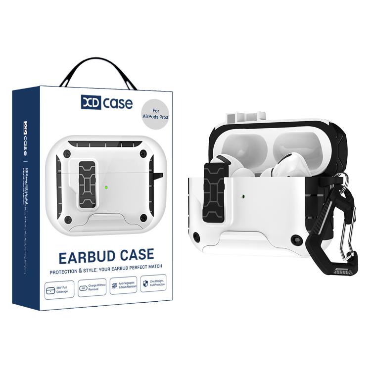 For AirPods Pro 3 XDcase Auto Pop-Up Magnetic Earbud Case with Holder(White)