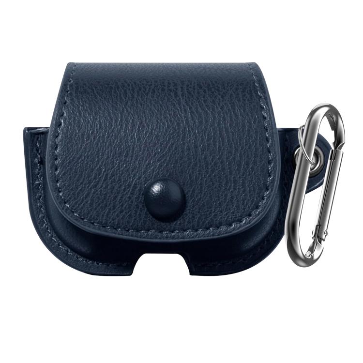 For AirPods Pro 3 XDcase Backpack Style PU Leather Earphone Protective Case with Carabiner(Blue)