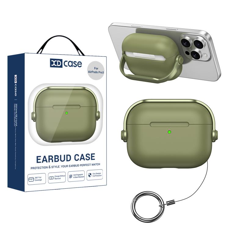 For AirPods Pro 3 XDcase Liquid Silicone Earbud Protective Case(Green)