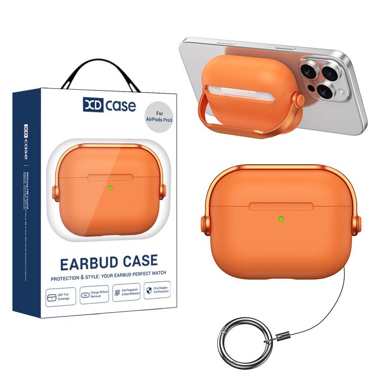 For AirPods Pro 3 XDcase Liquid Silicone Earbud Protective Case(Orange)