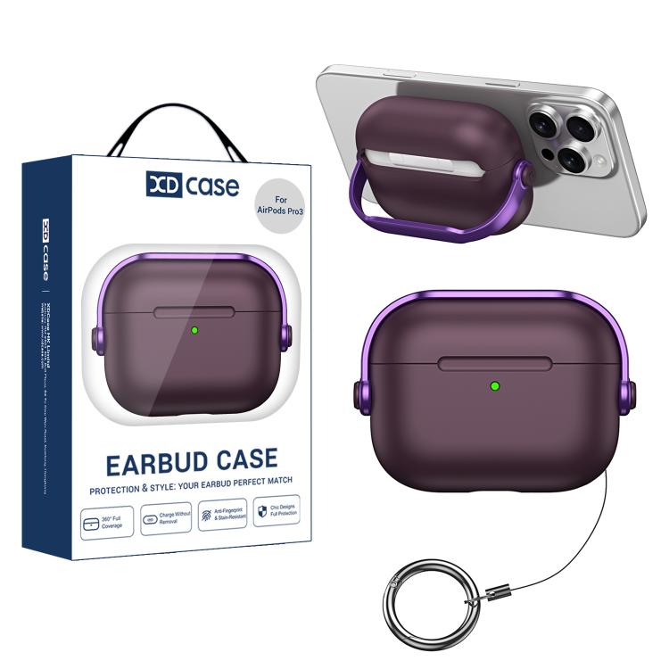 For AirPods Pro 3 XDcase Liquid Silicone Earbud Protective Case(Purple)