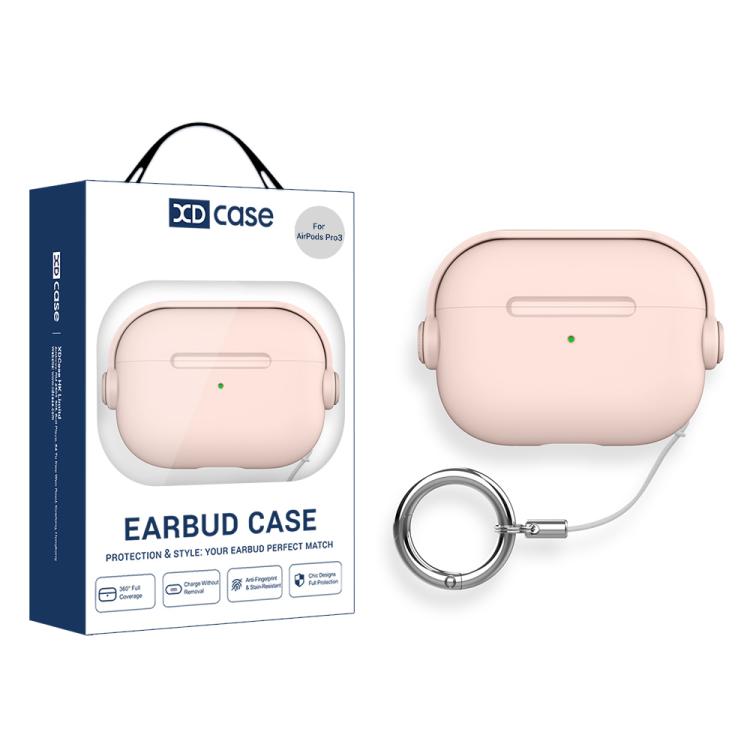 For AirPods Pro 3 XDcase Music Boy Macaron Earbud Case with Ring Buckle(Pink)