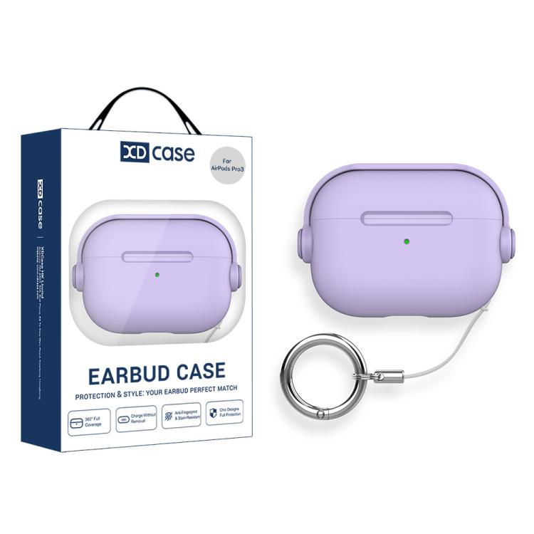 For AirPods Pro 3 XDcase Music Boy Macaron Earbud Case with Ring Buckle(Purple)