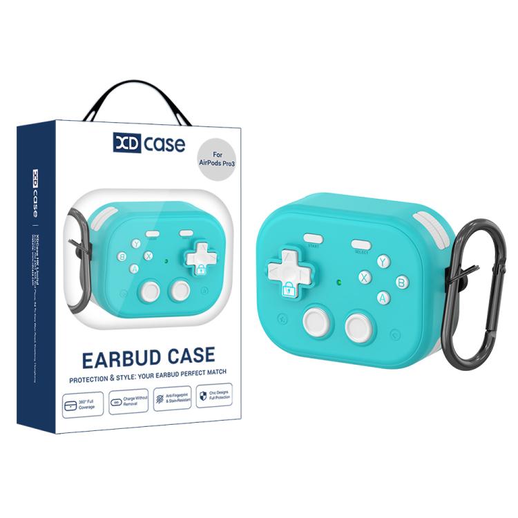 For AirPods Pro 3 XDcase Retro Game Console Design Earbuds Protective Case(Blue)