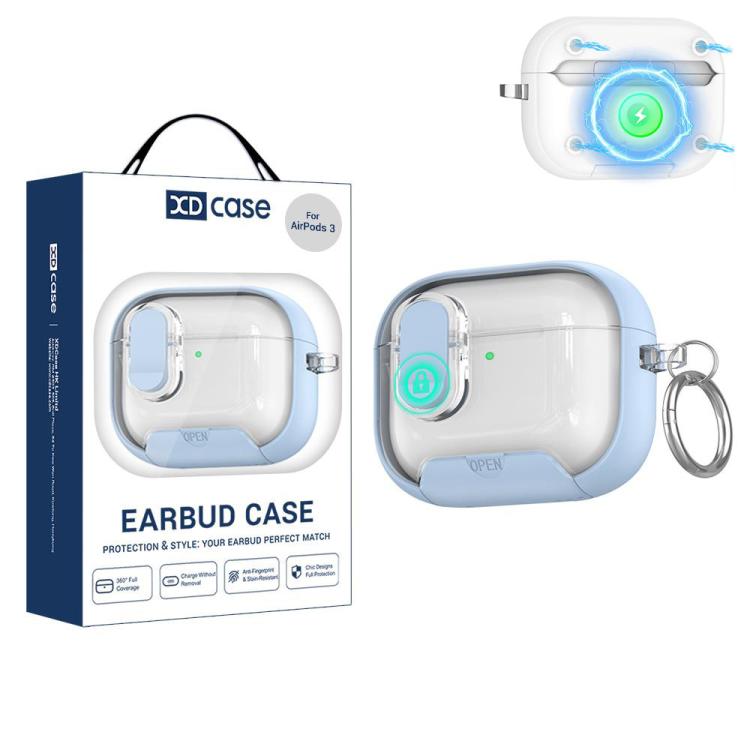For AirPods Pro 3 XDcase Starlink Series Magnetic Earphone Case with Holder & Security Lock(Blue)